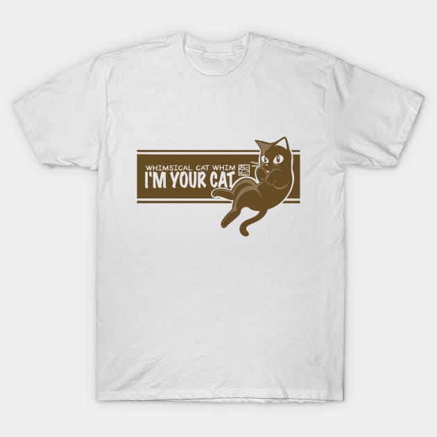 Whimsical Cat Whim T-Shirt by BATKEI